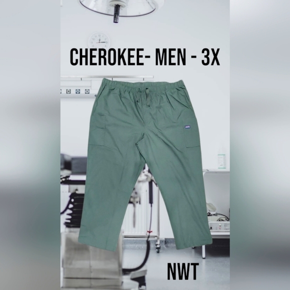 Cherokee Men's Durable Pants 48x30 Easy Care Medical Uniform Scrubs Sz 3X Unisex - Picture 1 of 7